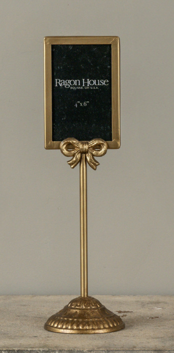 Gold Framed Tabletop Stand with Bow