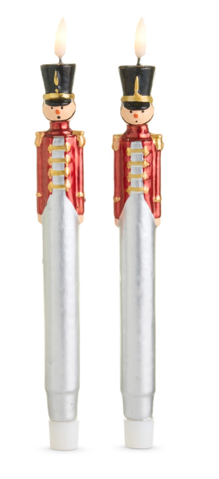 Toy Soldier Flameless Taper Candles