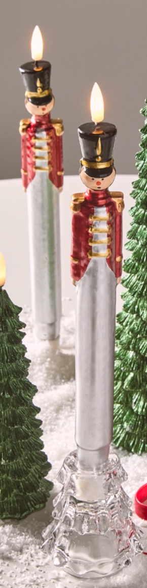 Toy Soldier Flameless Taper Candles
