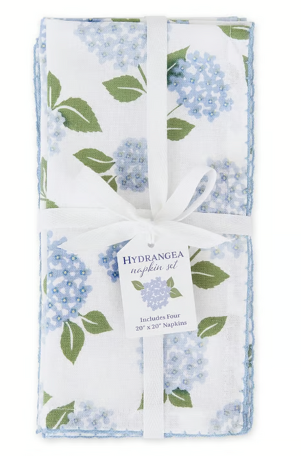 Set of 4 Hydrangea Garden Napkins