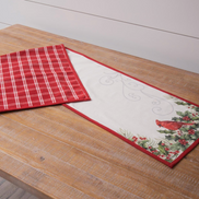Reversible Table Runner - Cardinal and Holly