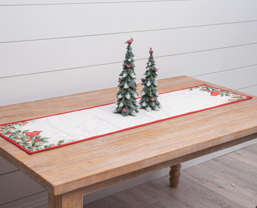 Reversible Table Runner - Cardinal and Holly