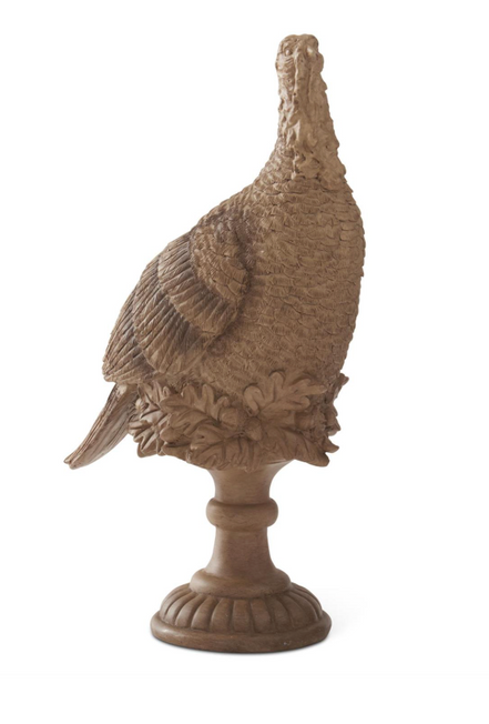 15.75 Inch Brown Resin Turkey