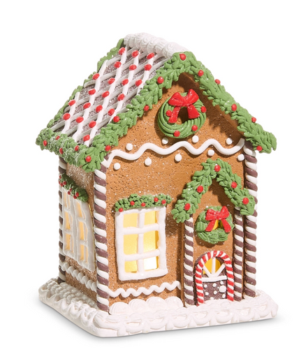 8" Lighted Gingerbread House