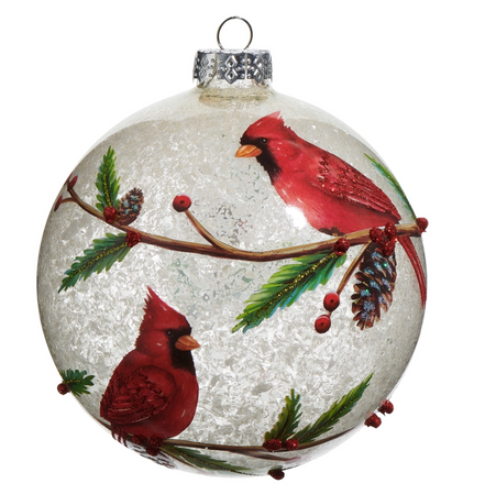 5" Cardinal Ball Ornament