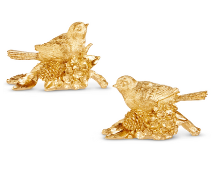 Gold Bird on Pinecone