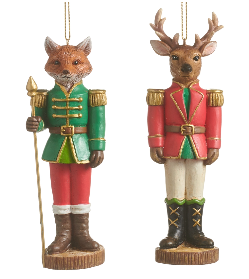 Fox and Deer Ornaments