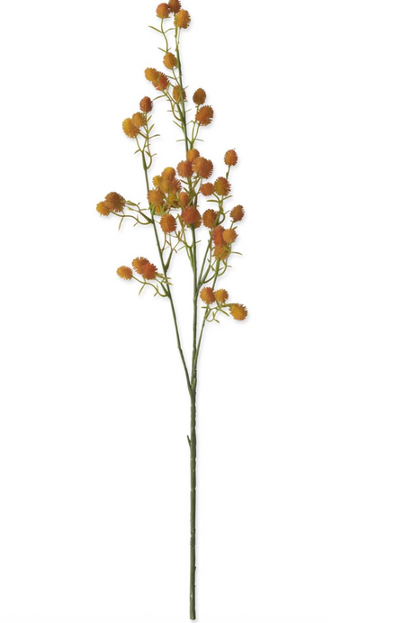 29" Orange Thistle Spray