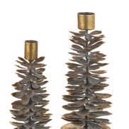 Antique Pinecone Candle Holder