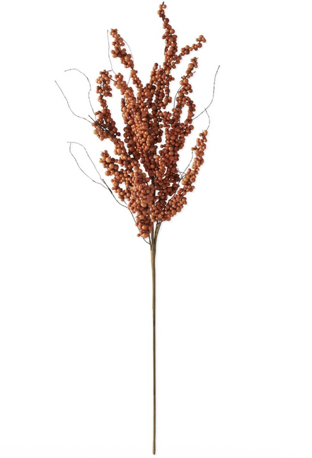 32" Orange Berry Stem