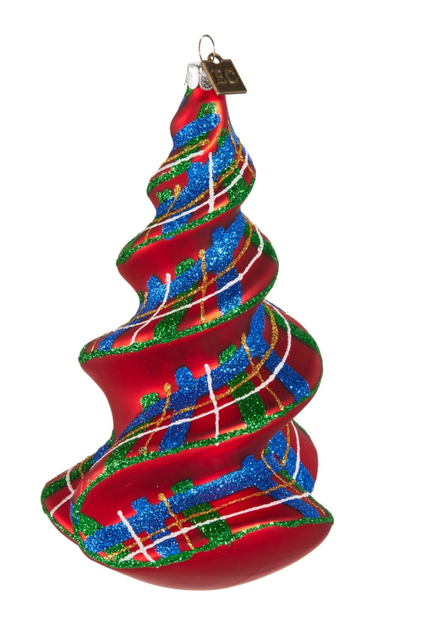 Tartan Spiral Tree Ornament