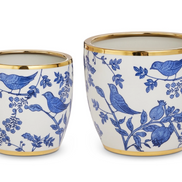 Botanical and Birds Cachepots