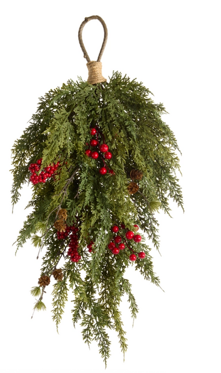 18" Cedar & Berry Swag