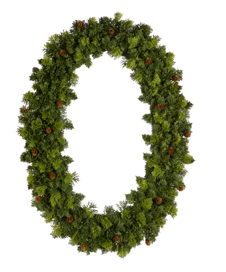 Cypress Oval Wreath
