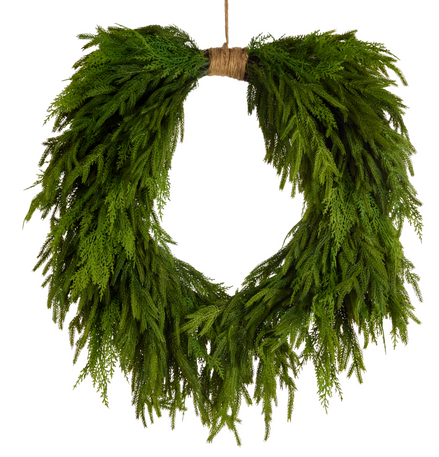 Real Touch Norfolk Pine Horseshoe Wreath