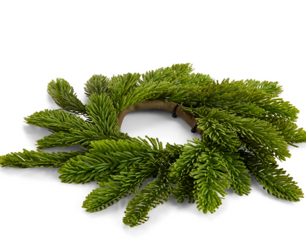 14" Cedar Mini Wreath Candle Ring