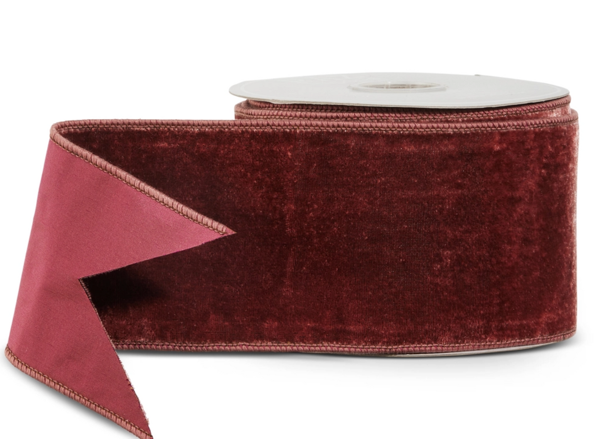 Rose Velvet Wired Ribbon 4