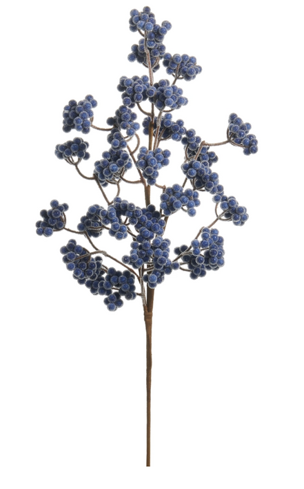 27" Blue Cluster Berry Spray