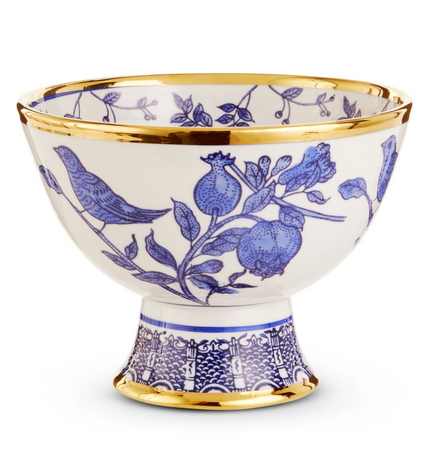 Blue Bird Plaid Bowl