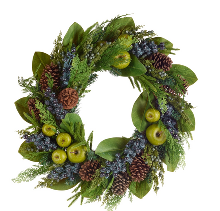 28" Apple, Berry and Greenery Wreath