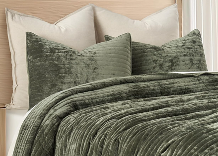 Olivia King Velvet Quilt Set
