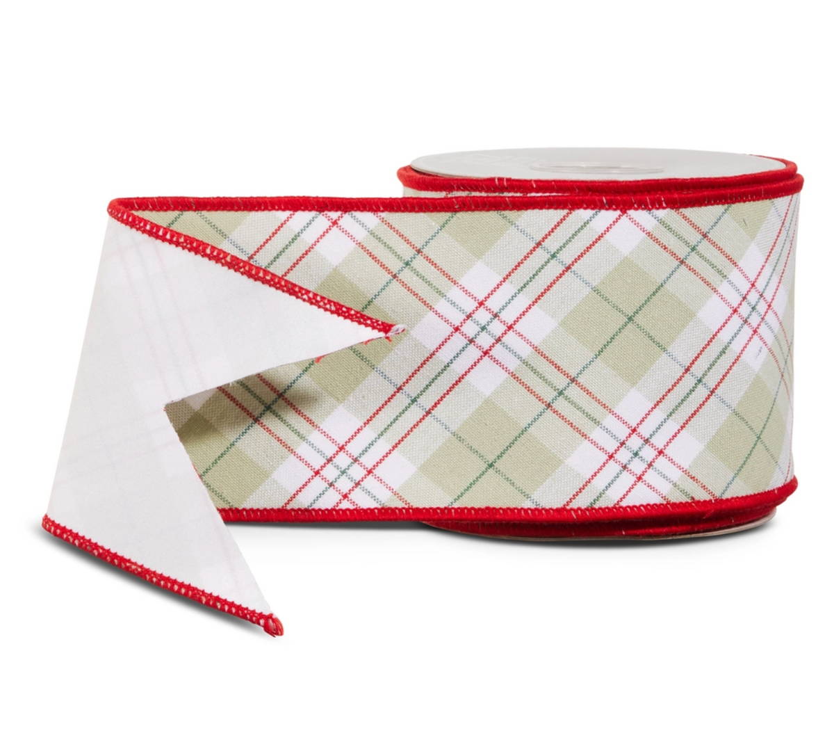 Sage Plaid Wried Ribbon 4