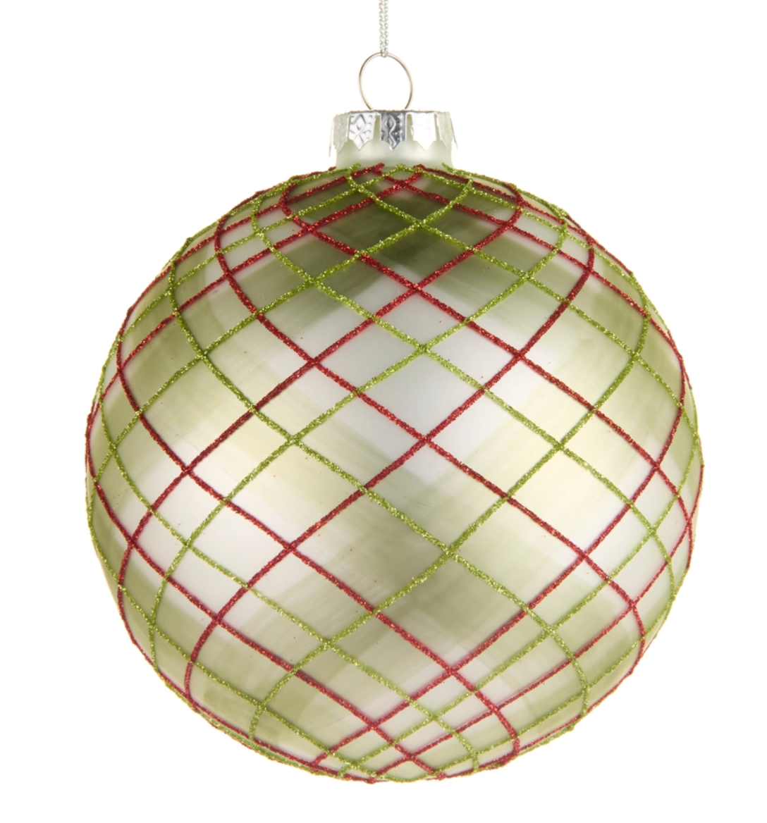 Plaid Ball Ornament