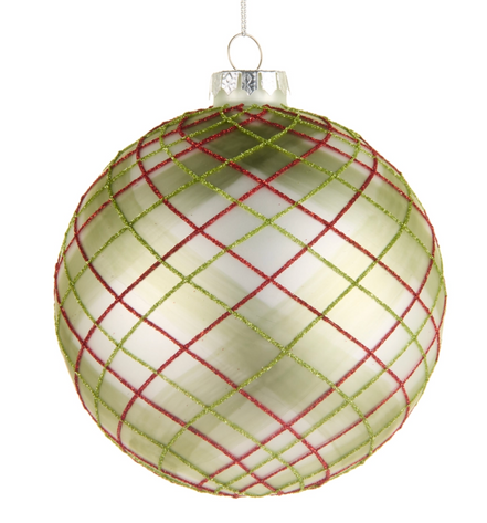 Plaid Ball Ornament