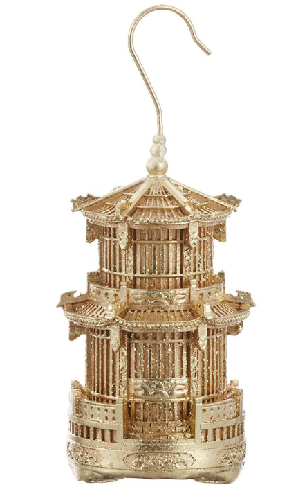 Gold Glittered Bird Cage