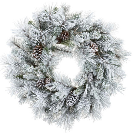 Snowed Pinecone & Mixed Pine Wreath