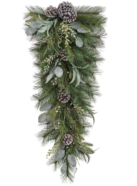 Huron & Juniper Pine Cone Teardrop Wreath