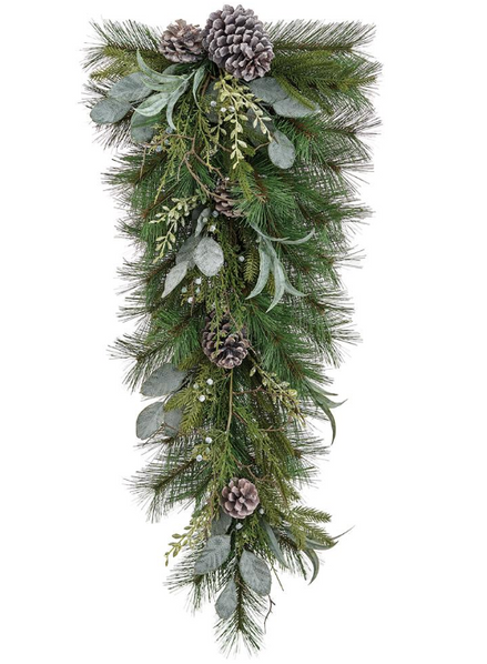 Huron & Juniper Pine Cone Teardrop Wreath