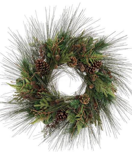 Erie Pine & Fern Cone Wreath