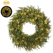 Willow Pine Wreath w LED Twinkle Lights