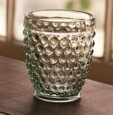 Glass Hobnail Double Old Fashion