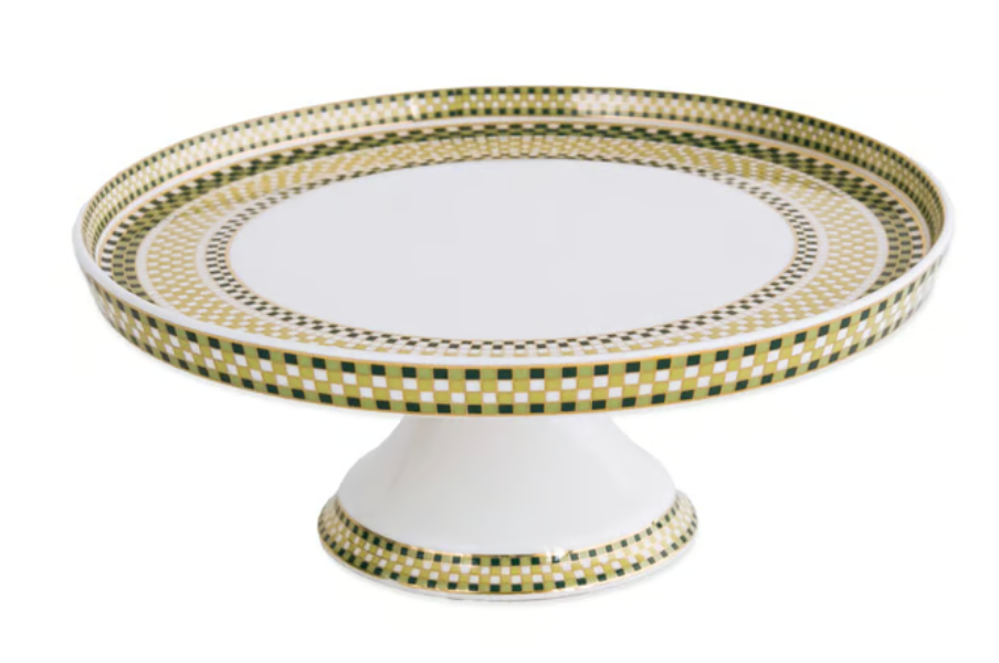 Ceramic Ravenna Pedestal Cake Plate
