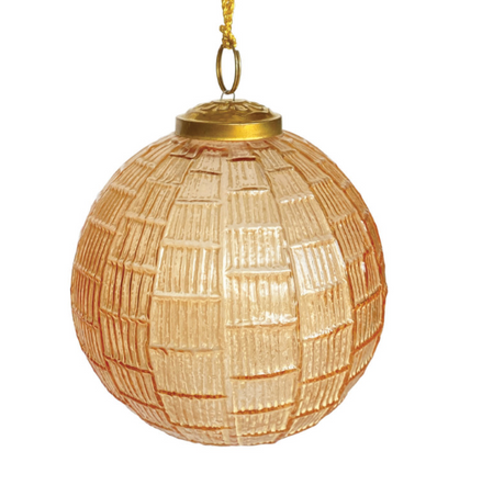 Embossed Glass Ball Ornament