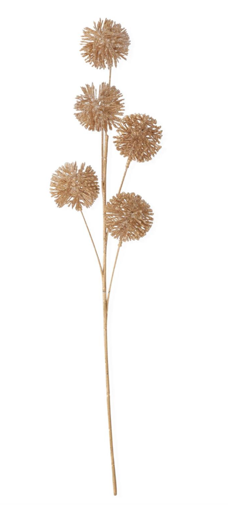 Gold Glittered Ball Stem