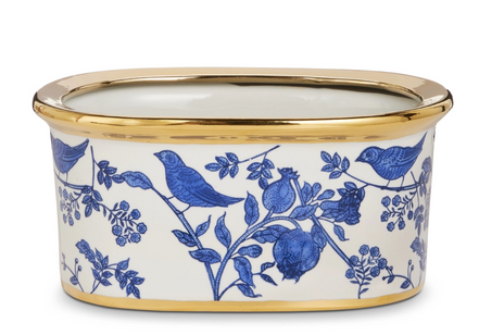 Blue and White Chinoiserie Planter