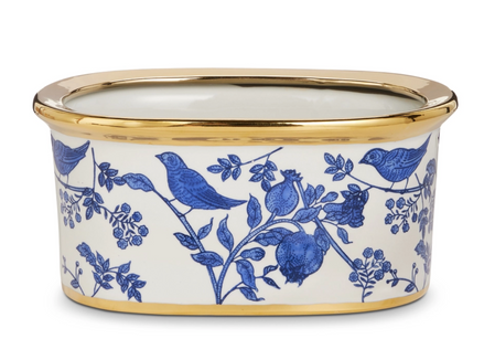 Blue and White Chinoiserie Planter