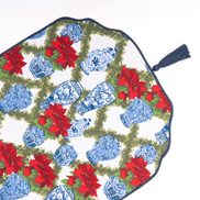 The Poinsettia & Porcelain Reversible Table Runner