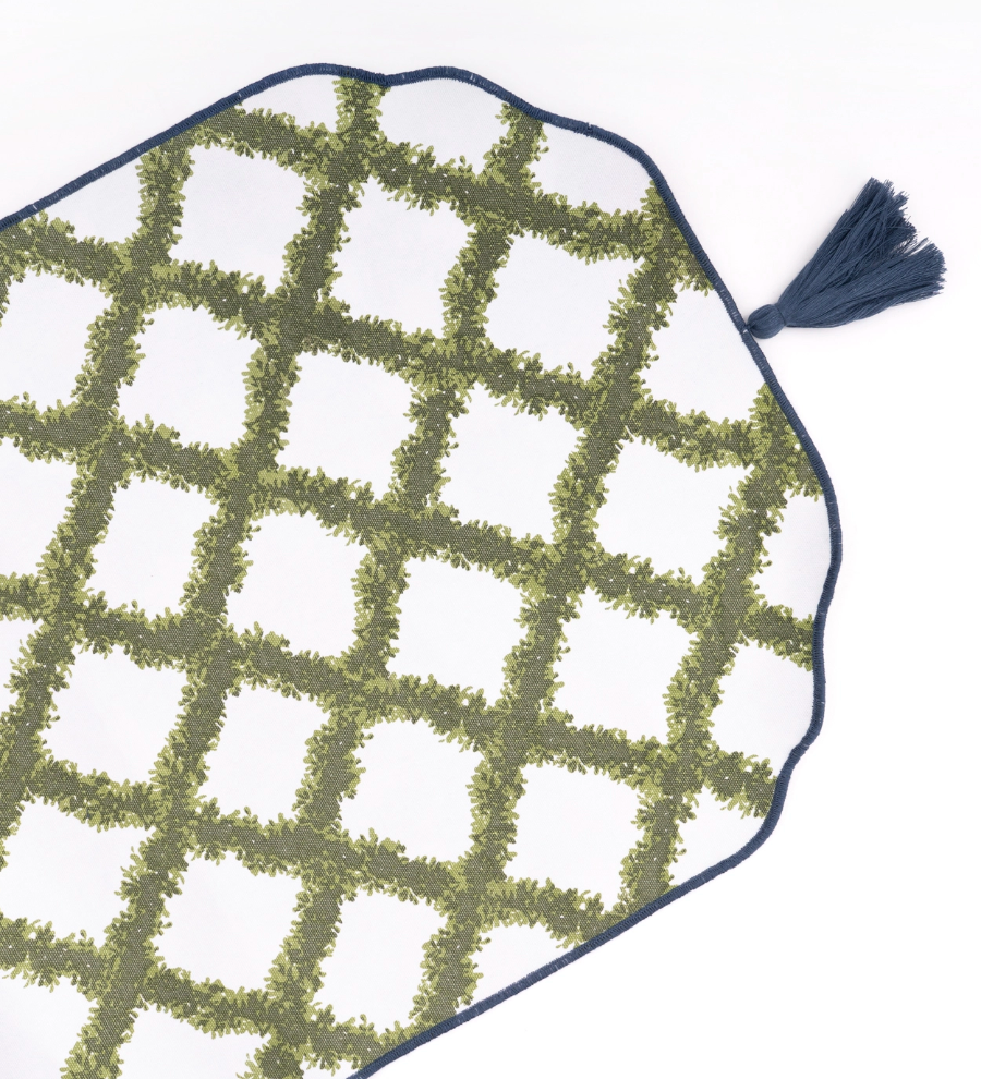 The Poinsettia & Porcelain Reversible Table Runner