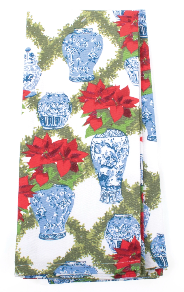 The Poinsettia & Porcelain Kitchen Towel