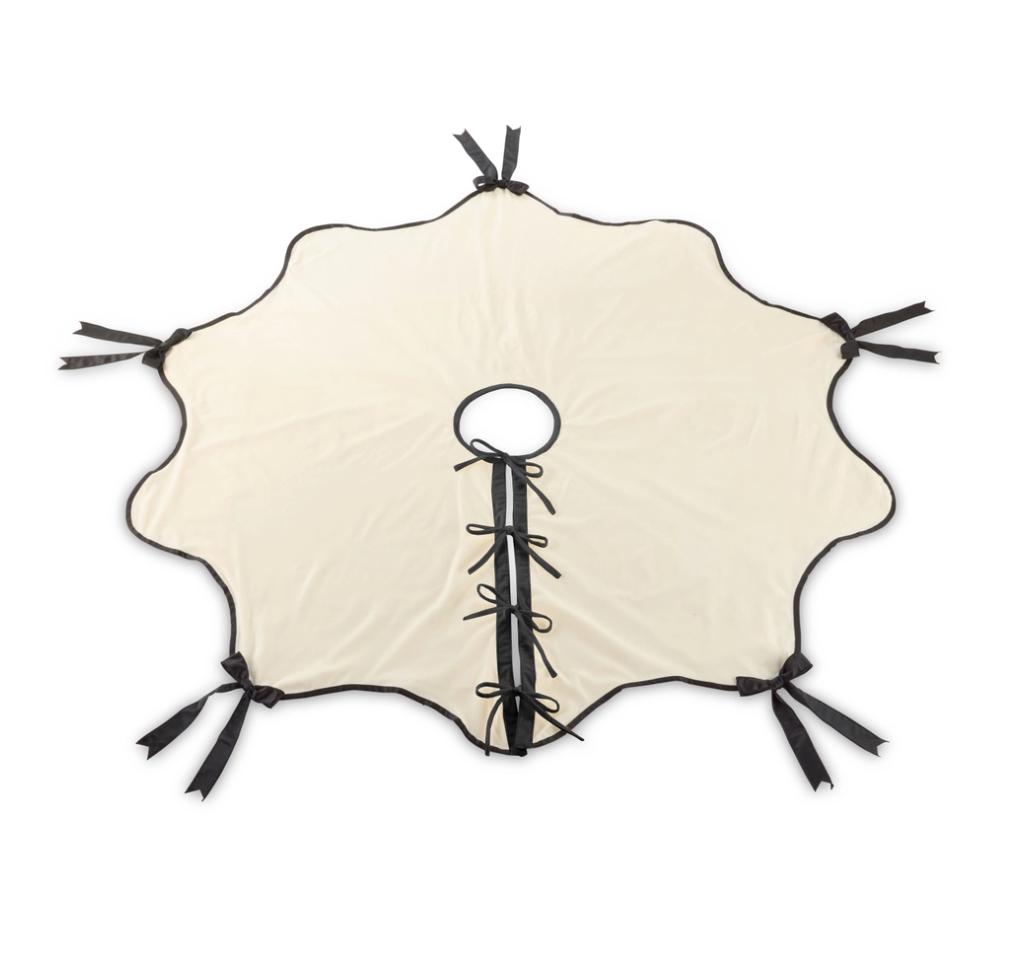 The Black Tie Christmas Tree Skirt