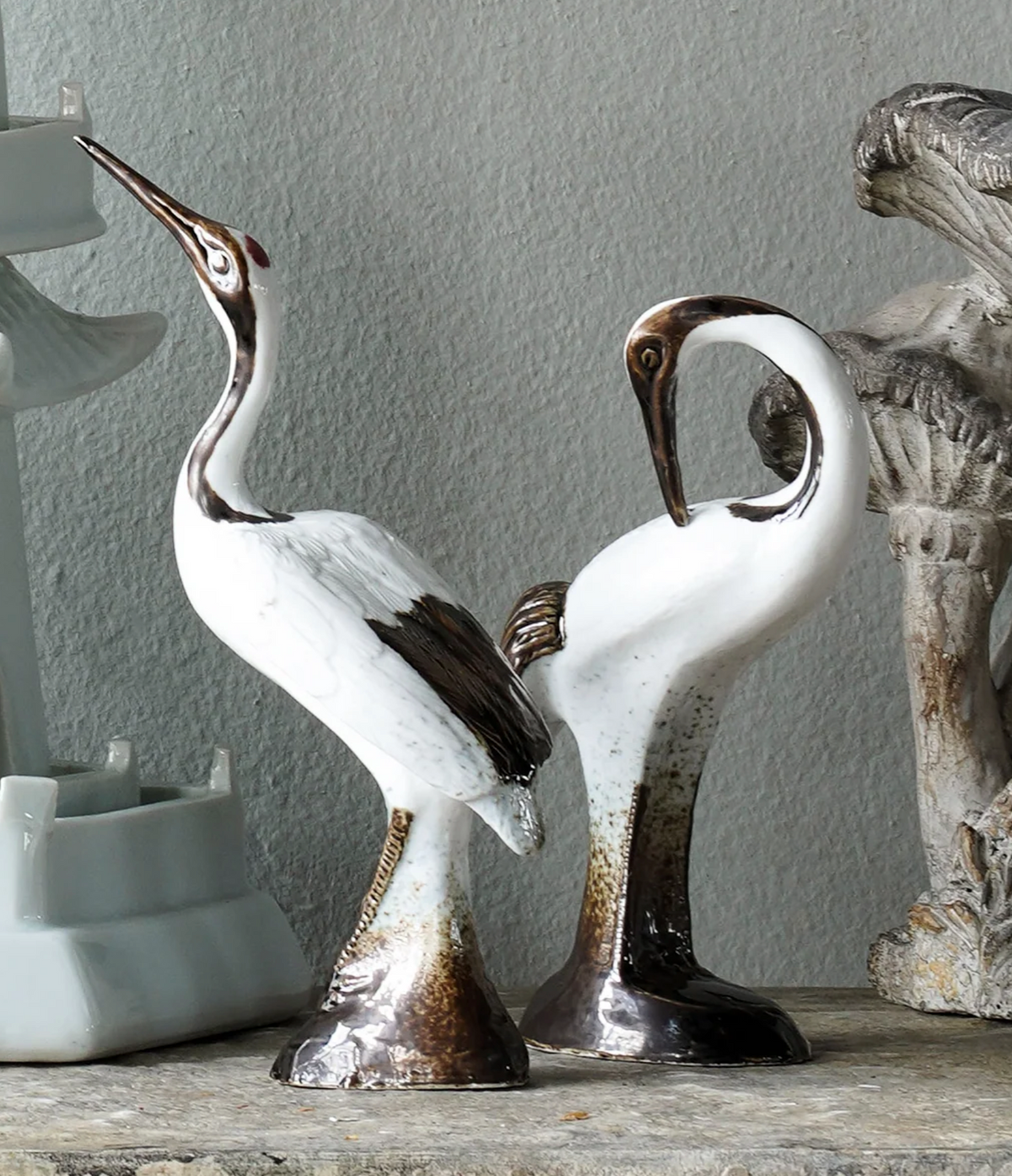 The Imperial Crane Ceramic Sculptures