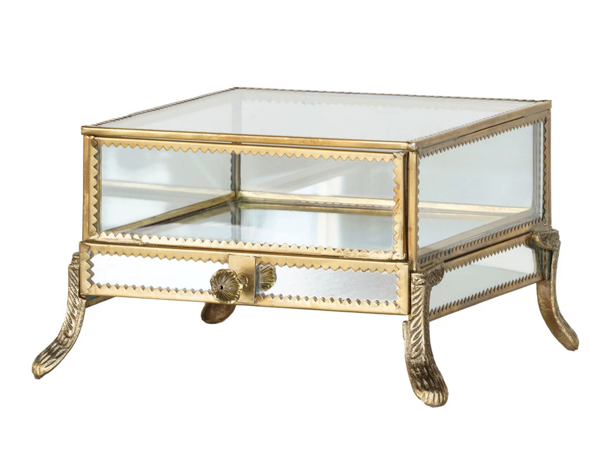 The Belle Époque Glass Display Case with Drawer