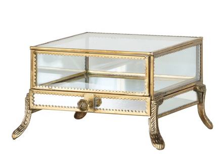 The Belle Époque Glass Display Case with Drawer