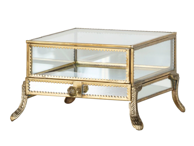 The Belle Époque Glass Display Case with Drawer