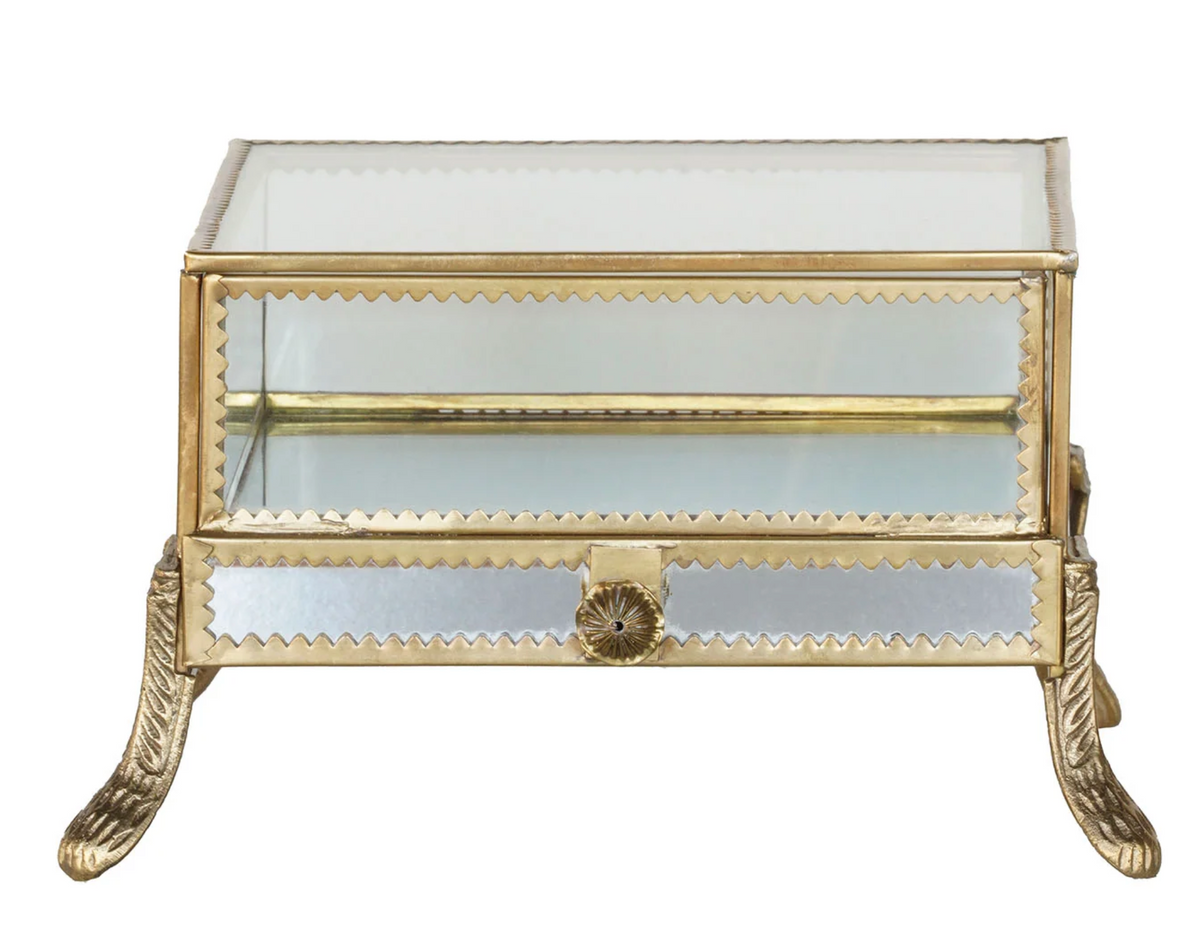The Belle Époque Glass Display Case with Drawer