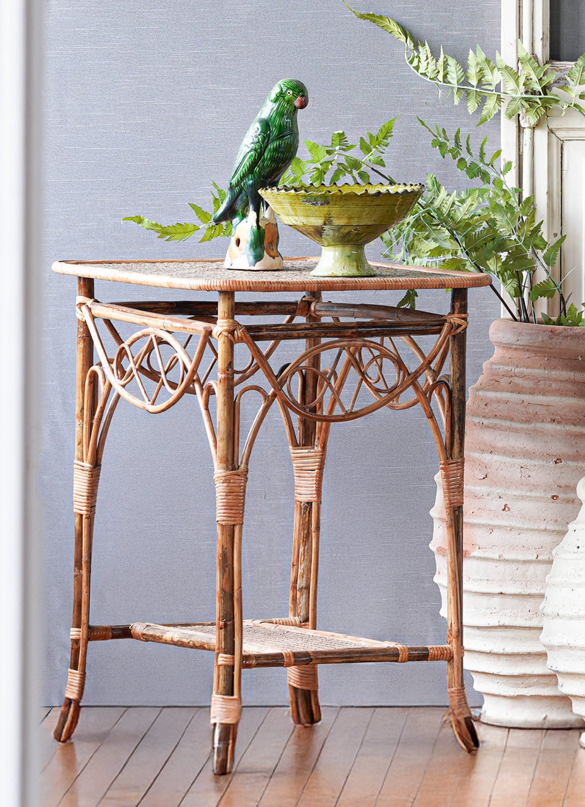 The Waverly Rattan Side Table